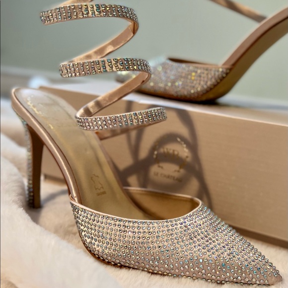 LE CHATEAU WB -WEDDING SHOES /GRAD SHOES-size 8/38 gentle worn maybe 6 times - Picture 2 of 7